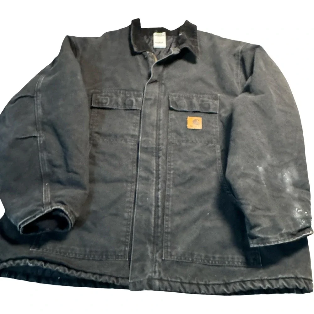Carhartt C26 BLK Arctic Traditional Coat Black 3XL Distressed Workwear